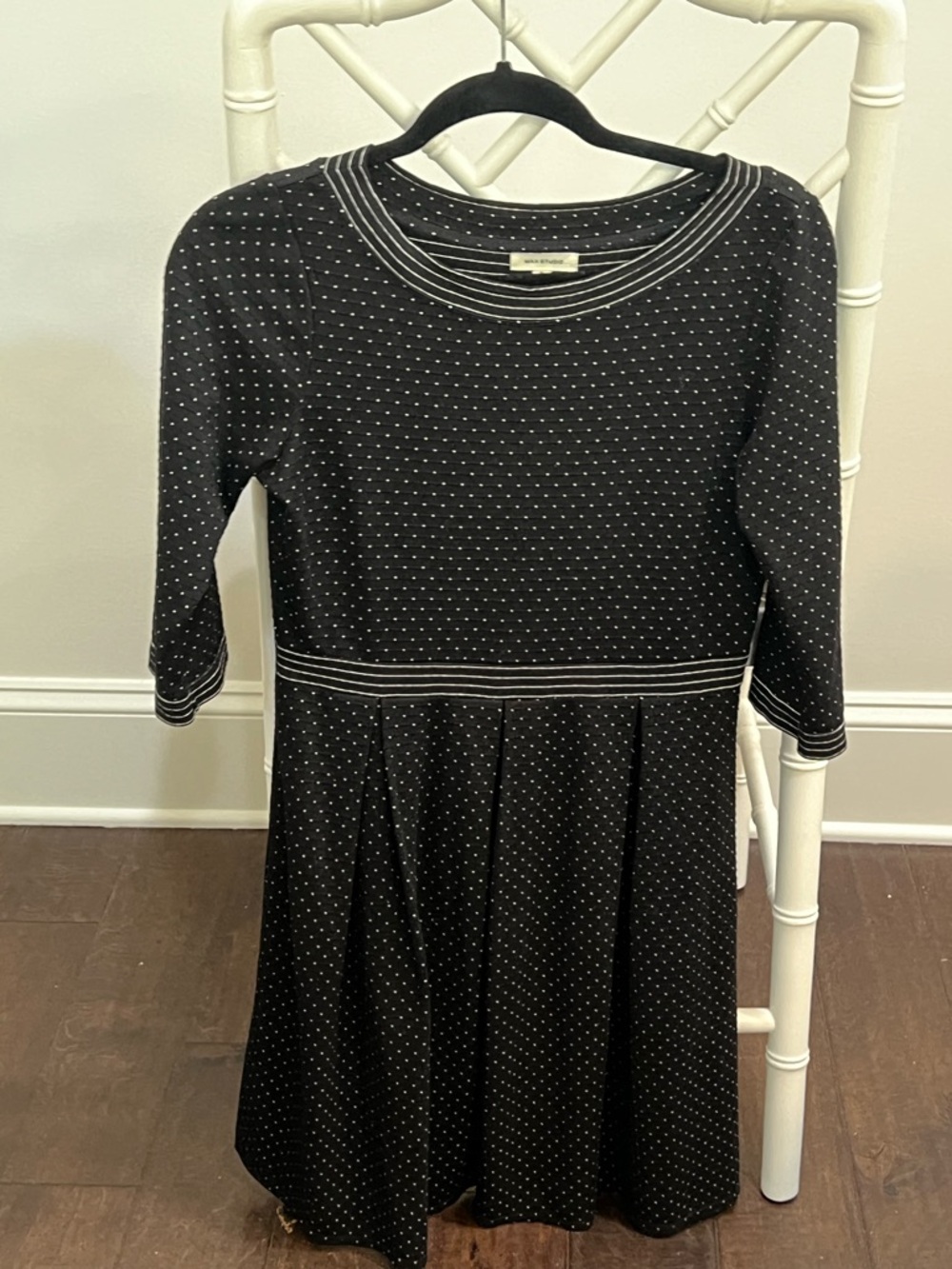 Max Studio Black and White Polka Dot Dress - Picture 2 of 2